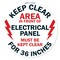 Signmission Keep Clear 16in Non-Slip Floor Marker, 16" x 16", FD-C-16-99921 FD-C-16-99921 - alternate 1